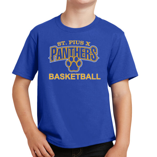St. Pius Basketball - Youth 4.5oz Cotton Fan Favorite T-Shirt Thumbnail