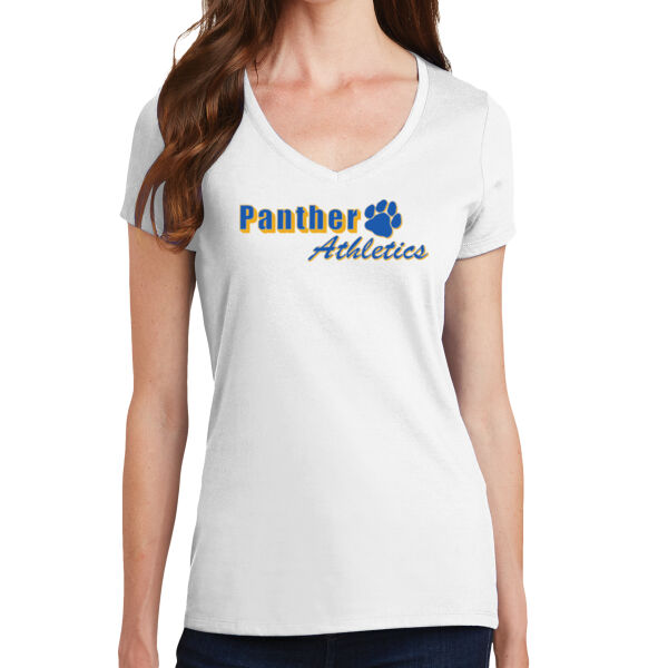 St Pius Athletics - Ladies 4.5oz Fan Favorite V-Neck T-Shirt Thumbnail