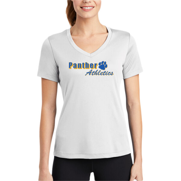 St Pius Athletics - Ladies PosiCharge ® Competitor V Neck Tee Thumbnail