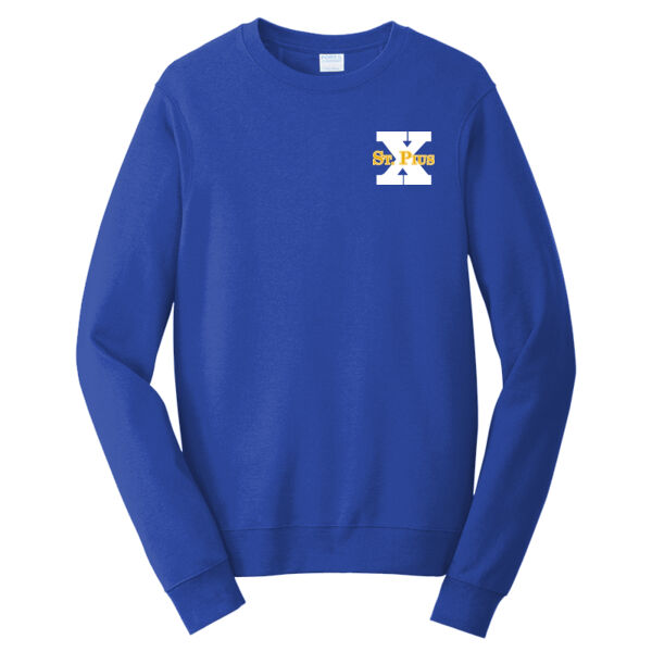 St Pius Logo - Fan Favorite Fleece Crewneck Sweatshirt Thumbnail