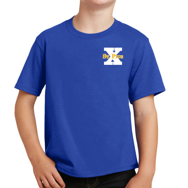 St Pius Logo - Youth 4.5oz Cotton Fan Favorite T-Shirt Thumbnail