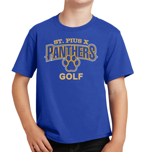 ST Pius Golf - Youth 4.5oz Cotton Fan Favorite T-Shirt Thumbnail