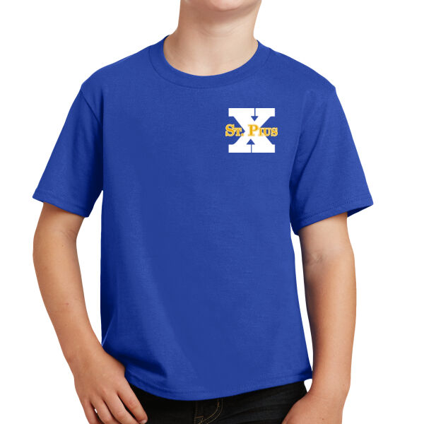 St Pius - Youth 4.5oz Cotton Fan Favorite T-Shirt Thumbnail