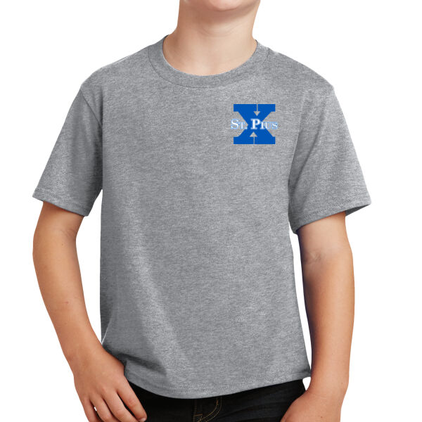 St Pius - Youth 4.5oz Cotton Fan Favorite T-Shirt Thumbnail