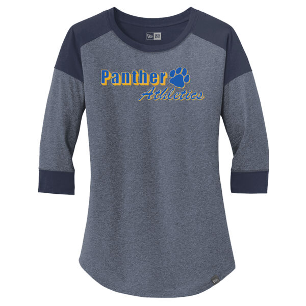 St Pius Athletics - Ladies Heritage Blend 3/4 Sleeve Baseball Raglan Tee Thumbnail