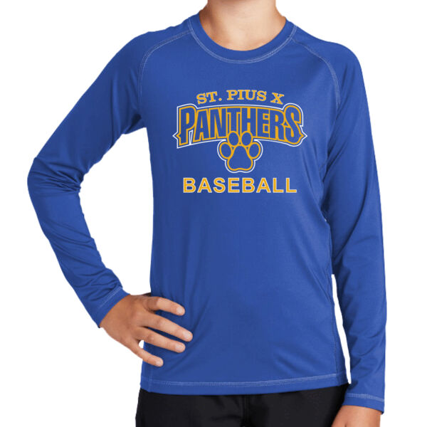 ST Pius Baseball - Youth Long Sleeve Rashguard Tee Thumbnail