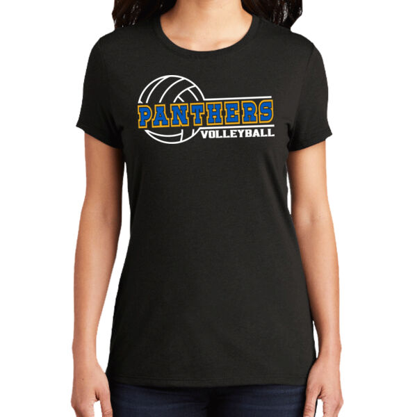 Panthers Volleyball - Ladies 4.5oz Tri-Blend T-Shirt Thumbnail
