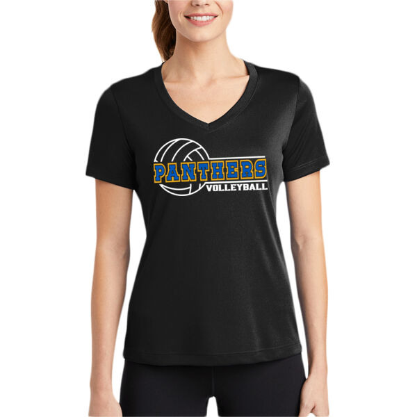 Panthers Volleyball - Ladies PosiCharge ® Competitor V Neck Tee Thumbnail