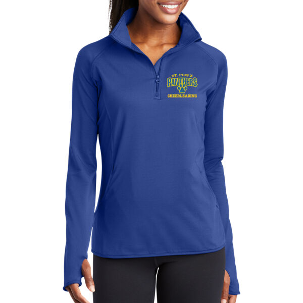 St Pius Cheerleading - Ladies 1/2 Zip Pullover Thumbnail