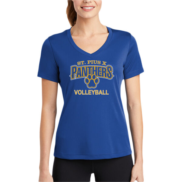 ST Pius Volleyball - Ladies PosiCharge ® Competitor V Neck Tee Thumbnail