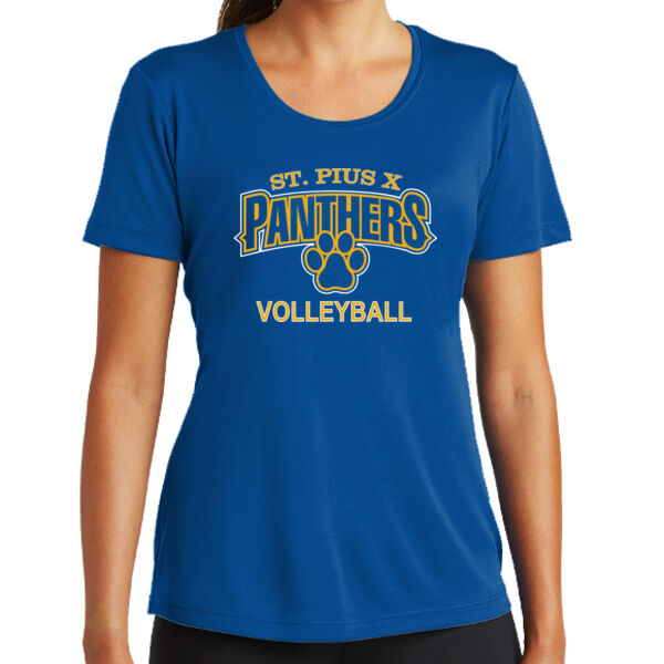 ST Pius Volleyball - Ladies 100% Poly T-Shirt Thumbnail
