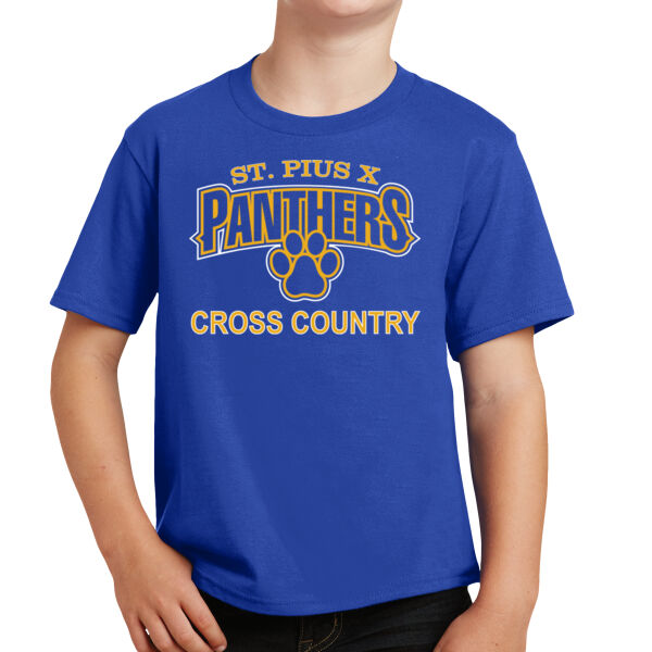 St Pius Cross Country - Youth 4.5oz Cotton Fan Favorite T-Shirt Thumbnail