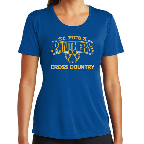 St Pius Cross Country - Ladies 100% Poly T-Shirt Thumbnail