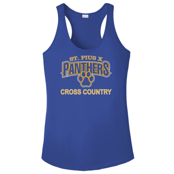 St Pius Cross Country - Ladies Racerback Poly Tank Thumbnail