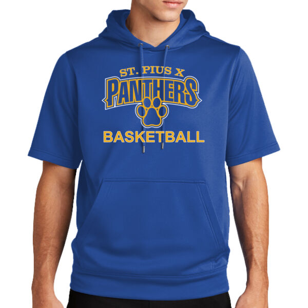 St. Pius Basketball - Sport Wick ® Fleece Short Sleeve Hooded Pullover Thumbnail