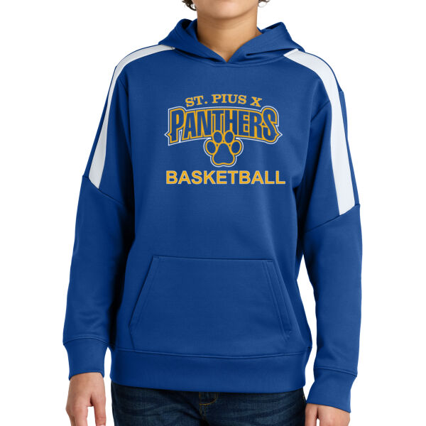 St. Pius Basketball - Youth Sport Wick ® Fleece United Pullover Hoodie Thumbnail