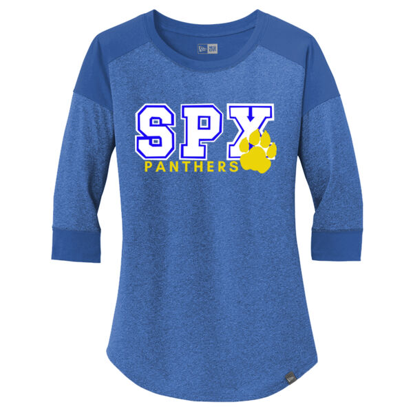 SPX Spirit Wear - Ladies Heritage Blend 3/4 Sleeve Baseball Raglan Tee Thumbnail