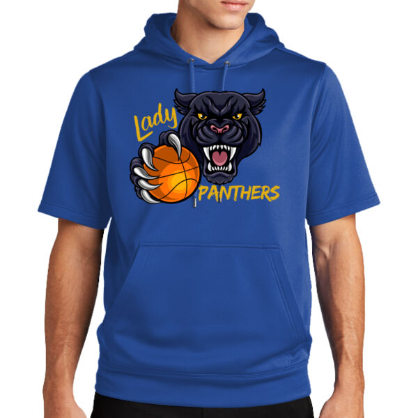 Lady's Panthers Basketball - Sport Wick ® Fleece Short Sleeve Hooded Pullover Thumbnail