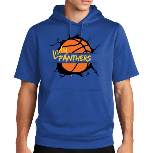 Lady's Panthers BBall - Sport Wick ® Fleece Short Sleeve Hooded Pullover Thumbnail
