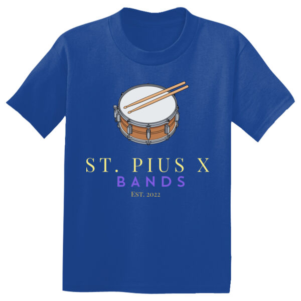 St Pius band drums - Youth Poly T-Shirt Thumbnail