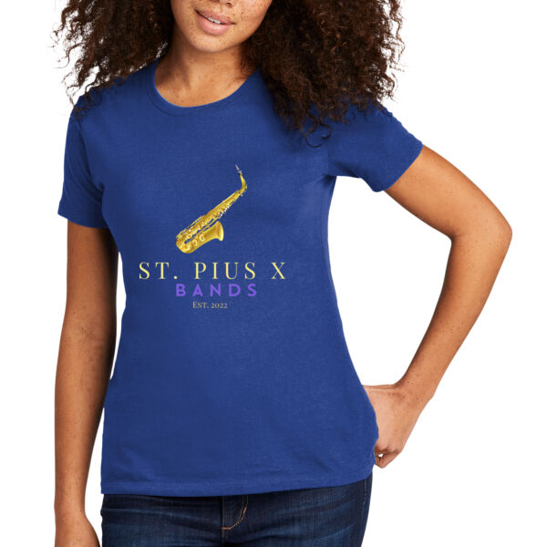 St Pius band Saxophone - Women's Premium Cotton T-Shirt Thumbnail