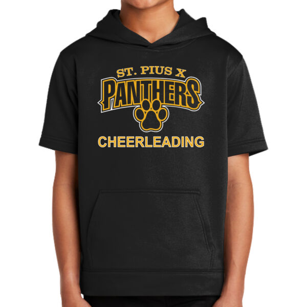 St Pius - Fan Favorite Tee - Youth Sport Wick ® Fleece Short Sleeve Hooded Pullover Thumbnail