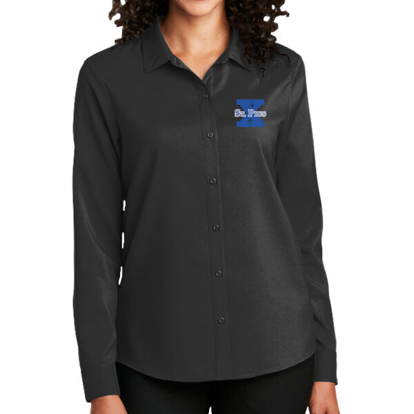 St Pius - Ladies Long Sleeve Performance Staff Shirt Thumbnail