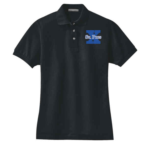 St Pius - Ladies Heavyweight Cotton Pique Polo Thumbnail