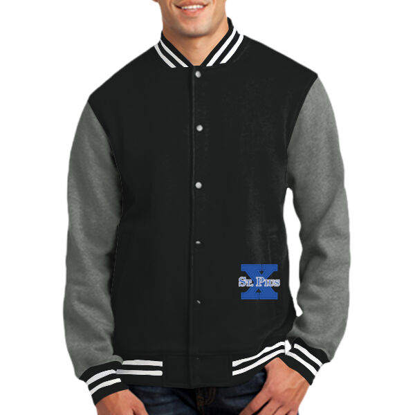 St Pius - Fleece Letterman Jacket Thumbnail