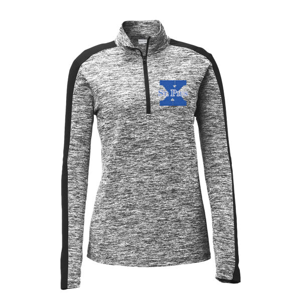 St Pius - Ladies Heather 1/4 Zip Pullover Thumbnail