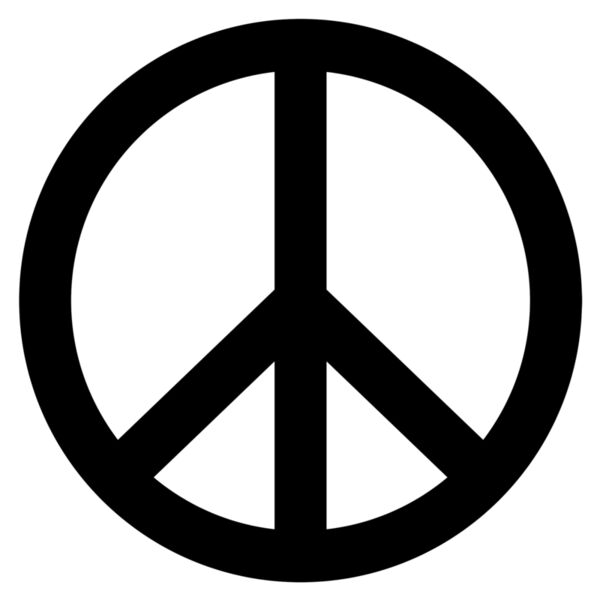 Peace Sign  Black  Thumbnail