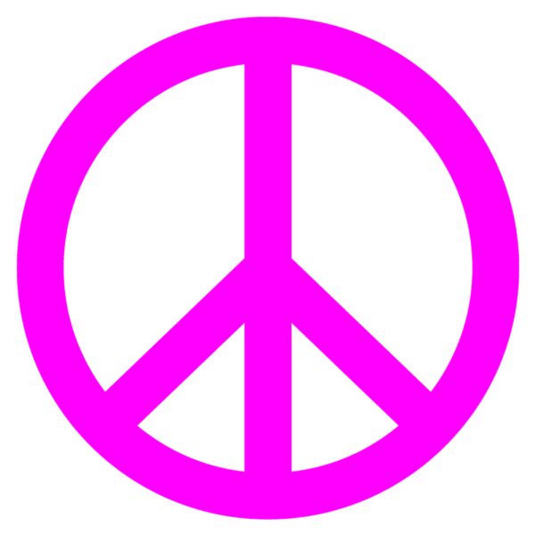 Peace Sign  Hot Pink  Thumbnail